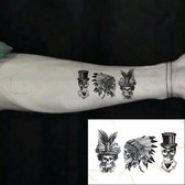 Tijdelijke Tattoo | Prachtige Egyptische Nep Tattoo | Schedel | Bijl | Maan | Islam | Accessoire | Jungle | Safari | India | Bloem Tatoeage | Nep Tattoo | Flower Tattoo | Tijdelijk