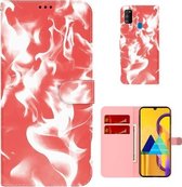Voor Samsung Galaxy M30s / M20s Cloud Fog Pattern Horizontal Flip Leather Case met houder & kaartsleuf & portemonnee (rood)