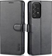 Voor Samsung Galaxy A52 5G/4G AZNS Huid Voelen Kalf Textuur Horizontale Flip Lederen Case met Kaartsleuven & Houder & Portemonnee (Zwart)