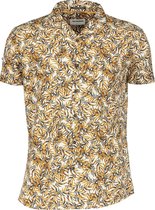 No-Excess - KM Overhemd Bladeren Multicolour - XL - Heren - Regular-fit