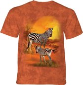 T-shirt Mama and Baby Zebra KIDS XL