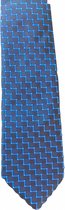 Stropdas- blauw- verspringend patroon-Dasspeld cadeau- 8 cm -100 % polyester-Charme Bijoux