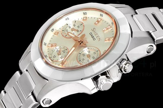 Casio Horloge Sheen - Horloge - 32 mm - Staal - Zilverkleurig | bol.com