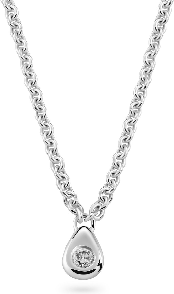 Orphelia TR-018/1 - Ketting - 18 Karaat Witgoud / Diamant 0.05 ct