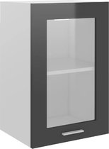 Hangkast - Hoogglans Grijs - Zwevend - Woonkamer - Glas cabinet - Spaanplaat - Slaapkamer - Kast - Modern - Nieuwste Collectie