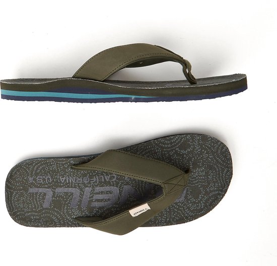 O Neill Chad Fabric Tongs / Slippers - Vert Homme - Taille 43 | bol.com