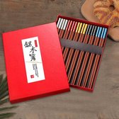 TDR - TDR -Chinese Eetstokjes 10 setjes -Mahonie eetstokjes met geschenkdoos in 5 kleuren