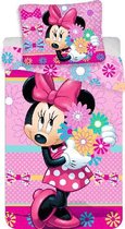 Dekbedovertrek Minnie Mouse Strik en Bloemen