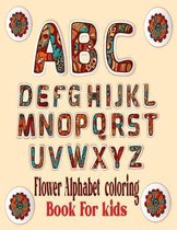 Flower Alphabet Coloring Book For Kids