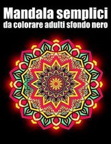 Mandala semplici da colorare adulti sfondo nero
