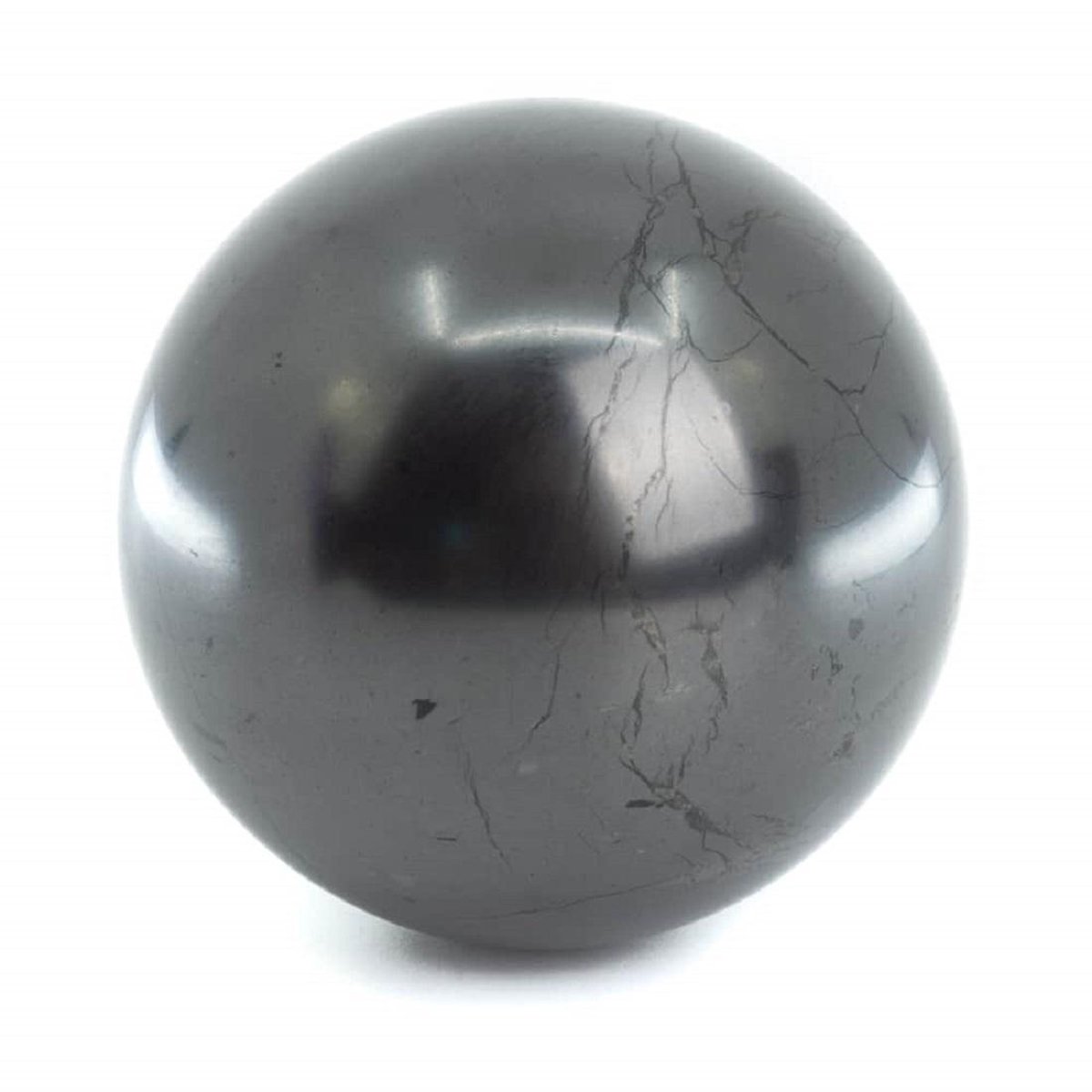 Spiru Shungiet Edelstenenbol Gepolijst (60 mm) Zwart