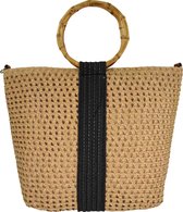 Raffia handtas Qischa® zwart