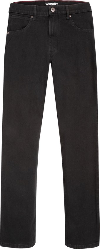 WRANGLER STRAIGHT BLACK RINSE REGULAR JEANS-HEREN
