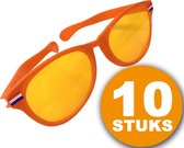 Oranje Feestbril | 10 stuks Oranje Bril "Megabril" | Feestkleding EK/WK Voetbal | Oranje Versiering Versierpakket Nederlands Elftal Oranjepakket
