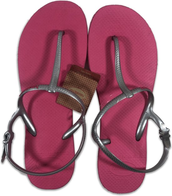 Havaianas Freedom Dames Slippers Roze Zilvergrijs Maat 41 42 bol