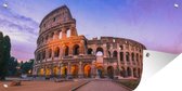 Wanddecoratie buiten Rome - Colosseum - Zon - 160x80 cm - Tuindoek - Buitenposter