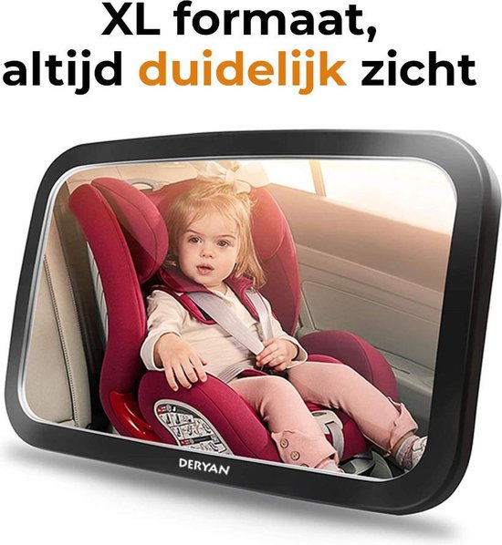 Deryan Luxe XL Autospiegel Baby Verstelbaar - Kinderspiegel Auto
