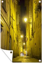 Les rues françaises de la ville française de Nice Affiche jardin 120x180 cm - Toile de jardin / Toile d'extérieur / Peintures d'extérieur (décoration de jardin) XXL / Groot format!