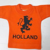Mini Shirt Oranje- Hollandse Leeuw en zwarte tekst Holland -EK-WK-voetbalfan-Leeuwinnen-Nederland