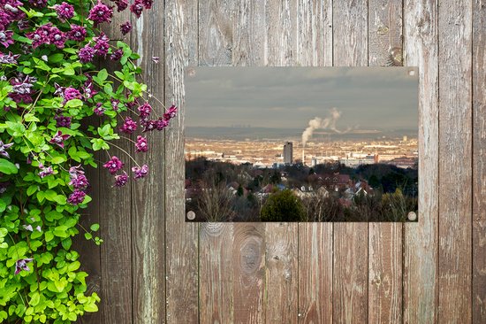 La ville industrielle de Sheffield en Angleterre affiche de jardin 90x60 cm - Toile de jardin / Toile d'extérieur / Peintures d'extérieur (décoration de jardin)