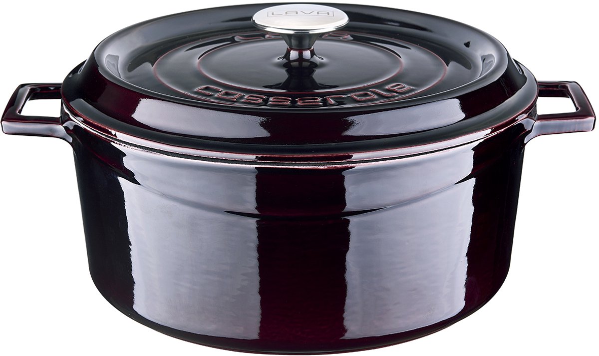 Lava Gietijzeren Braadpan - Inductie Stoofpot - Gietijzer Stoofpan - Ø 28 cm