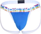 Andrew Christian - Pride Mesh Jock - Maat S - Electric Blauw - Jockstrap - Heren ondergoed