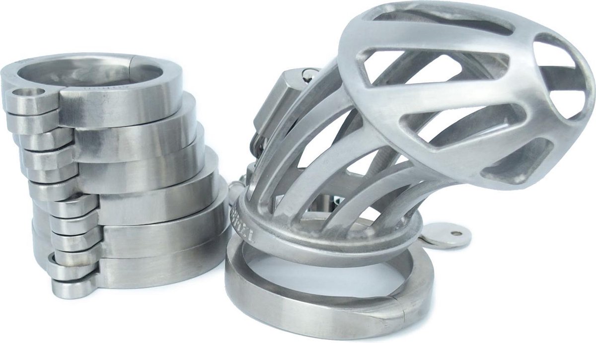 BON4MXL Extra Large High Quality Male Stainless Steel Chastity Cage Extra Grote Roestvrijstalen Peniskooi