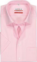 MARVELIS modern fit overhemd - korte mouw - roze - Strijkvrij - Boordmaat: 40