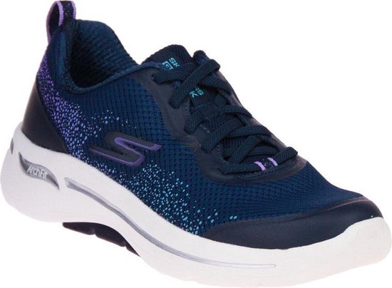 skechers dames arch fit blauw