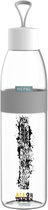 Mepal Waterfles Ellipse - Wit - Bandenspoor - 500ml - 4x4 Offroad