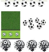 VOETBAL PARTYSET! | EK | Feestje | Voetbal | Soccer party | Kinderfeestje | Ballonnen | Slingers | Tafelkleed | Verjaardag | Bal | Feestpakket