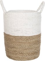 Bandung Zeegras Opberg mand Naturel / Wit XS