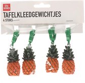 Tafelkleed ananas gewichtjes 4x - tafelzeilgewichtjes