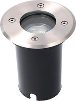 LED Grondspot - Maisy - RVS - Rond - excl. GU10 lichtbron - IP65 Waterdicht
