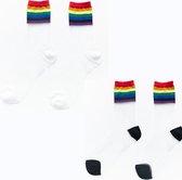 Winkrs sokken - Pantykousen met Regenboog Kleuren - 36/41 - Set van 2 Paar