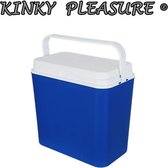 Kinky Pleasure - Koelbox - Coolbox - Cooler - Blauw met Witte deksel - Standaard Model - 24 Liter