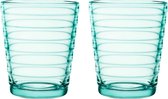 Iittala Aino Aalto Glas - 22cl - Watergroen - 2 stuks