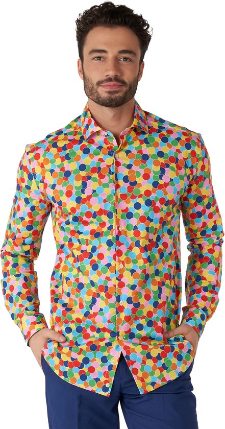 OppoSuits Confetteroni Shirt - Heren Overhemd - Casual Confetti Print -  Meerkleurig -... | bol.com