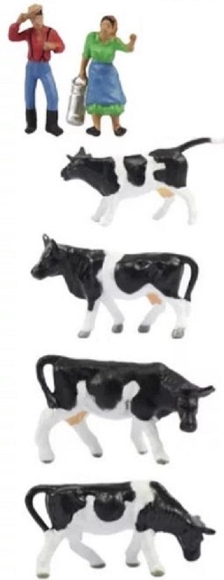 H0 1 87 Boerderij Stel Met 8 Koeien Zwart Wit Bol