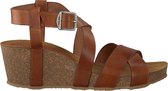 Red-Rag 78080 Sandalen - Met Sleehak - Dames - Cognac - Maat 42