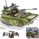 WW2 Bouwstenen - Chinese ZTD-05 Amfibisch voertuig - 413 onderdelen - Geschikt voor Lego compatible - Soldaten - Militair - Tank - Army - Wapens - Geweren - Brick - Tweede Wereld O
