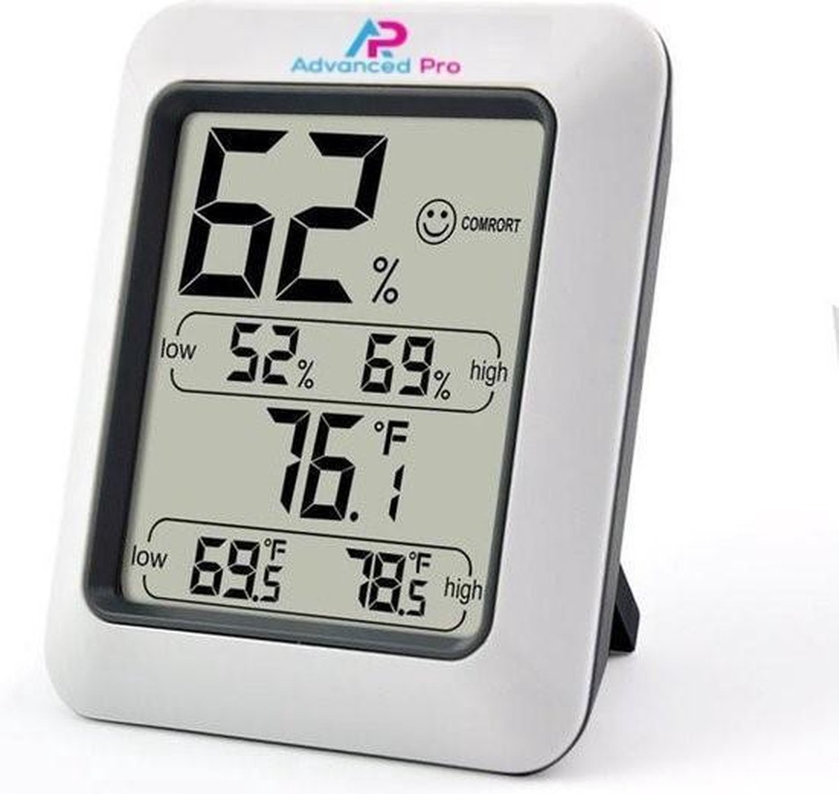 Advanced Pro AD50 Hygrometer Digitaal - Voor binnen - Incl. vochtigheidsmeter - Wit