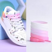 Schoenveters roze/wit kleurverloop - sneaker veters 120cm