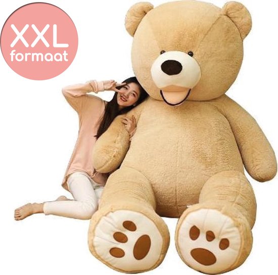 Product: LotaHome - Reuze teddybeer - Zonder vulling - Grote originele knuffelbeer XXL - 160cm - 6kilo - Teddybeer - Extra zacht - Cadeau - Pluche - Wasbaar - Voor jong en oud - Lichtbruin -, van het merk LotaHome