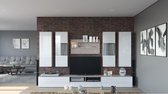 Maxima House DREAM II TV Set Sonoma - Eiken / Wit Hoogglans - 6 Delig - Modern Design