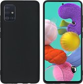 Siliconen back cover case - Geschikt voor Samsung Galaxy A71 - TPU hoesje zwart