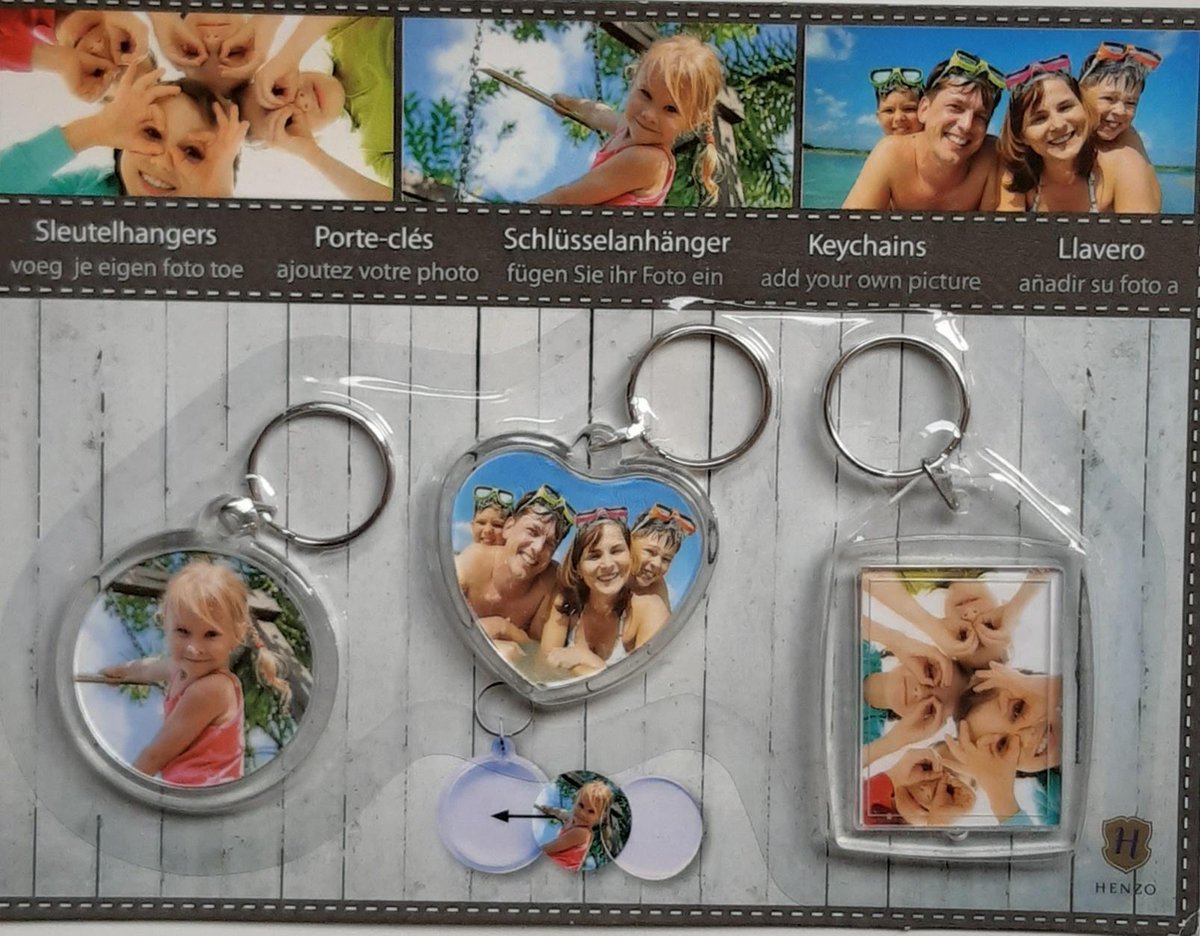 Sleutelhangers voor eigen foto's
