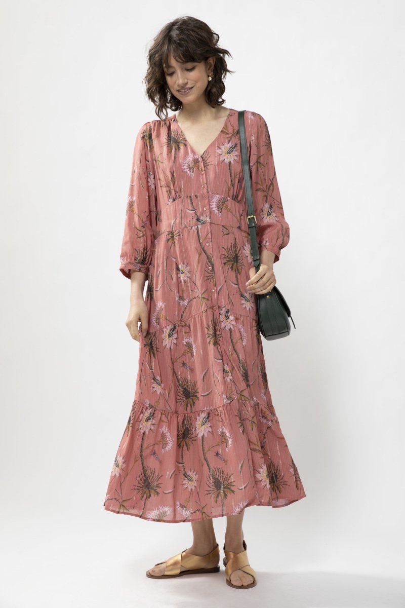 plotseling Woedend Conflict Sissy-Boy - Roze maxi jurk met all over bloemenprint en lurex | bol.com