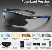 Rockbros - Gepolariseerde Fietsbril - Sportbril - Inclusief 5 verwisselbare lenzen + draagtas met accesoiressen - BLAUW