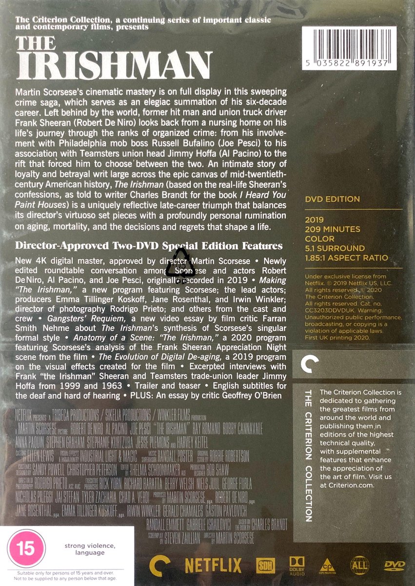 Irishman (DVD) (Dvd), Robert De Niro | Dvd's | bol.com